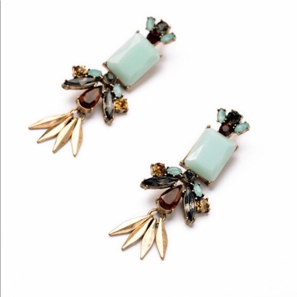 Rhinestone Statement Earrings - Picture 2 of 3